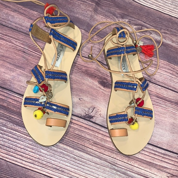 STEVE MADDEN GLADIATOR SANDAL SIZE 6.5 or 37 - Picture 1 of 8